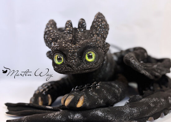 Toothless Night Fury by KunitsinaElena Bear Pile