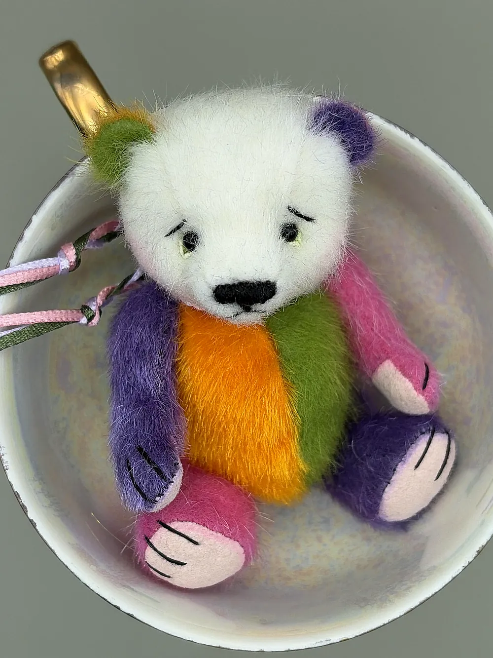 Small Jam Rapper Jelly Beanie Pocket Bear by M. E. Bears And Critters - Bear Pile