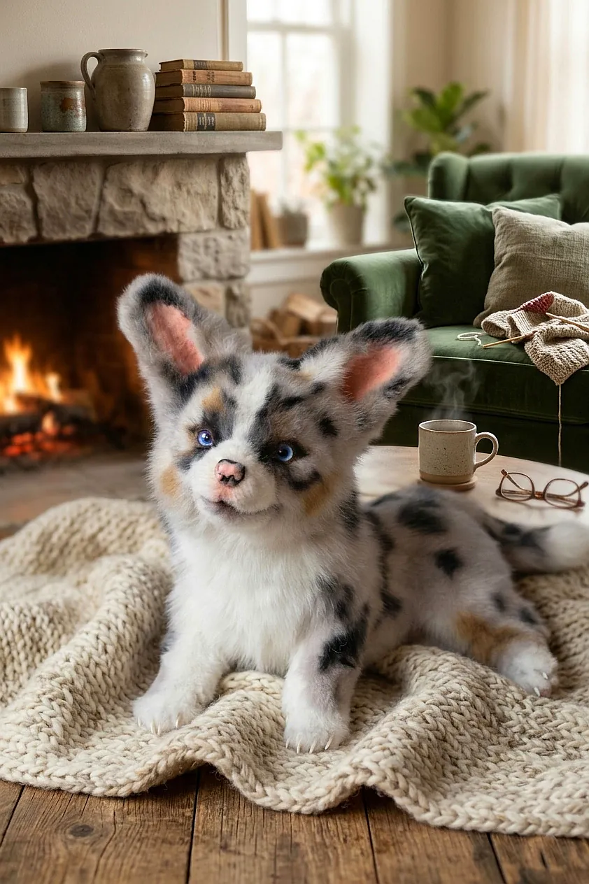 Corgi Puppy Zephyr by Naumova Olga - Bear Pile