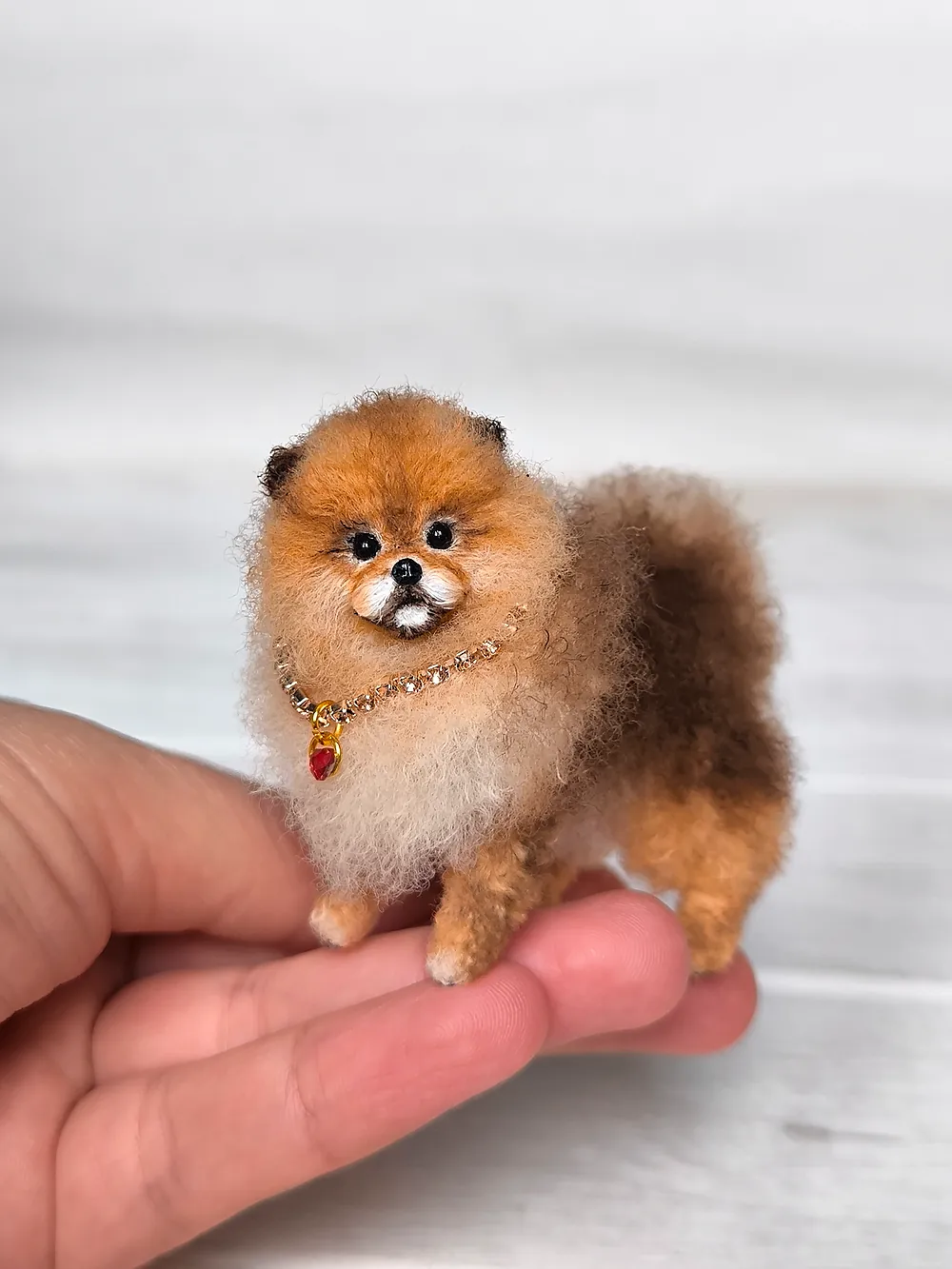 Pomeranian Spitz Felice by Fedenko Natalia Bear Pile