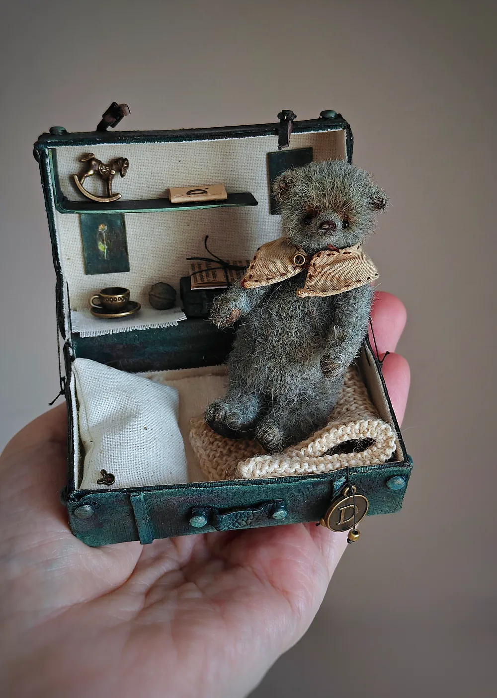 Teddy bear in suitcase by Koshcheeva Anna - Bear Pile