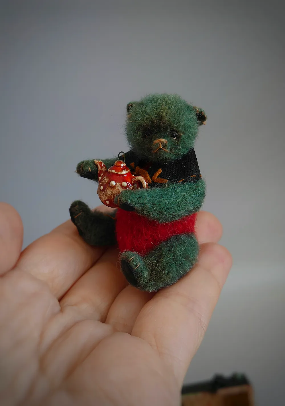 Mini bear in suitcase by Koshcheeva Anna - Bear Pile