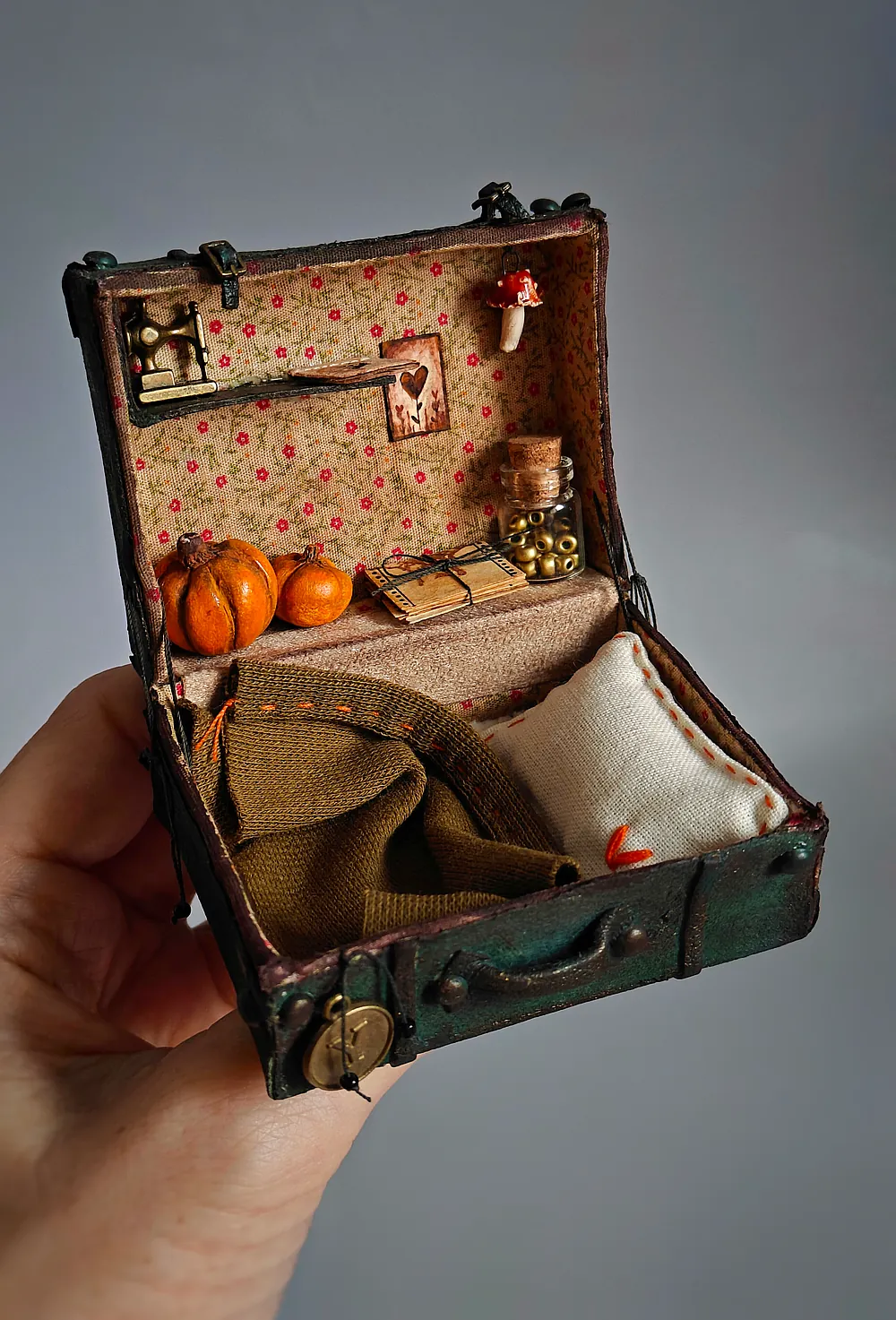 Mini bear in suitcase by Koshcheeva Anna - Bear Pile