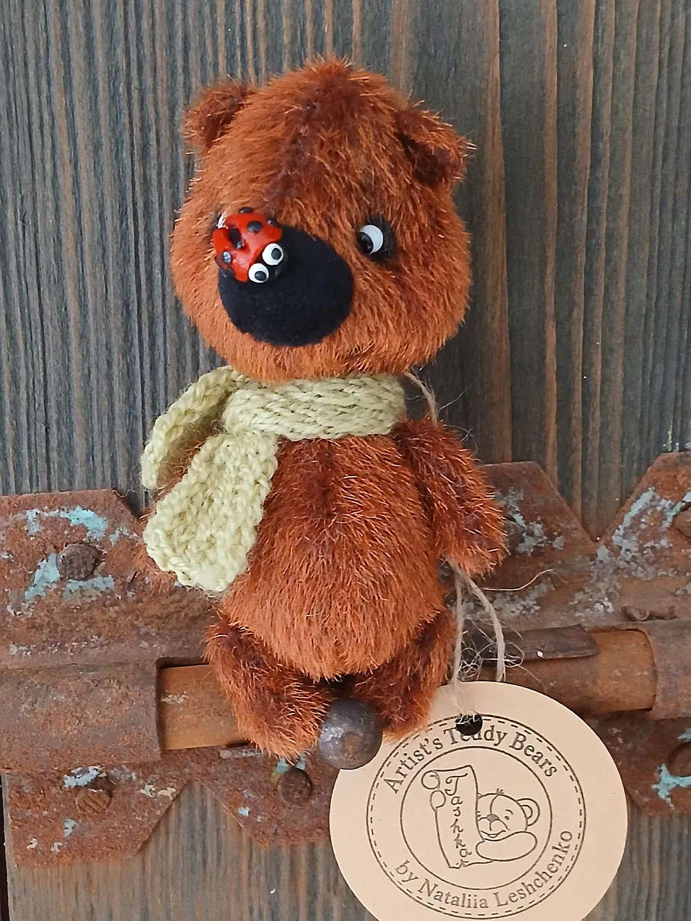 Cute fluffy teddy bear Lady bug's Friend by tashkasbears - Bear Pile