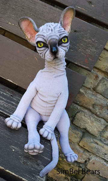 stuffed sphynx cat