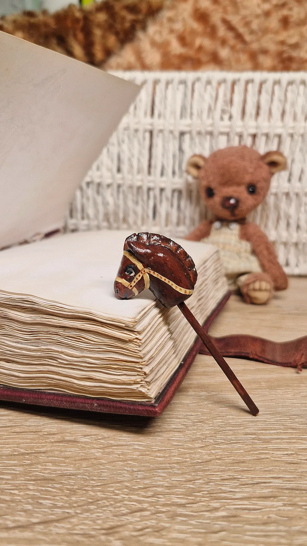Teddy Bear with Hobby Horse by Marina Radchenko - Bear Pile