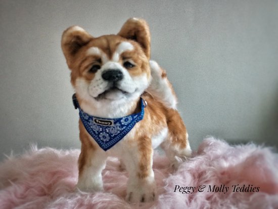 Akita Inu Puppy Yommy By Peggy Molly Teddies Bear Pile