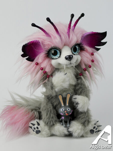 Baby Monster Shannon and Bunny by Algirdas Mazgelis - Bear Pile