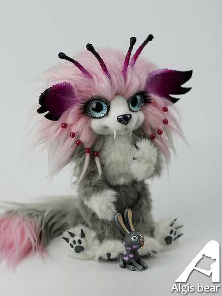 Baby Monster Shannon and Bunny by Algirdas Mazgelis - Bear Pile